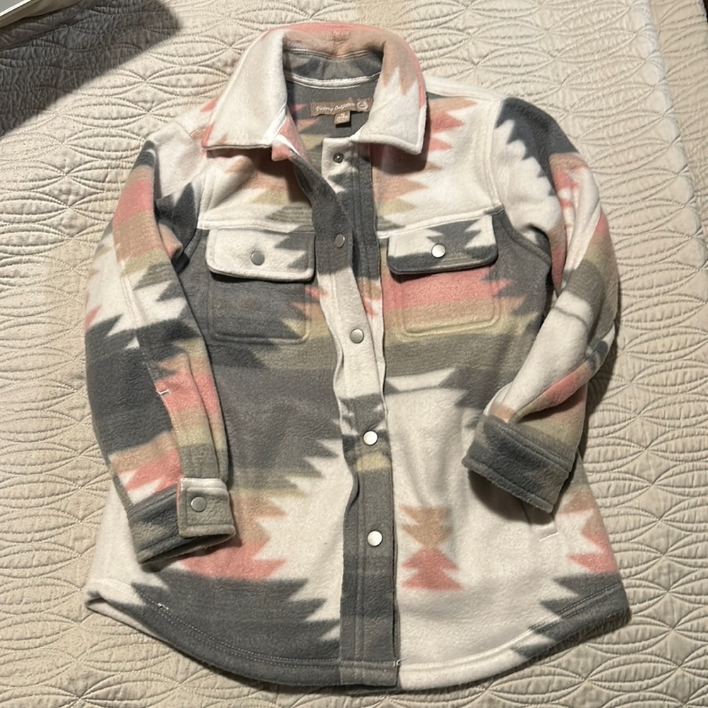 Girls fleece “shacket”